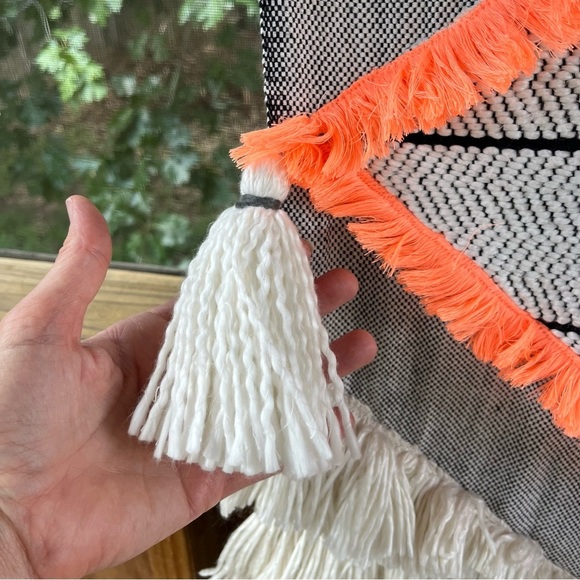 Anthropologie Gray and Cream Tapestry with Geometric Patterns - Picture 3 of 9